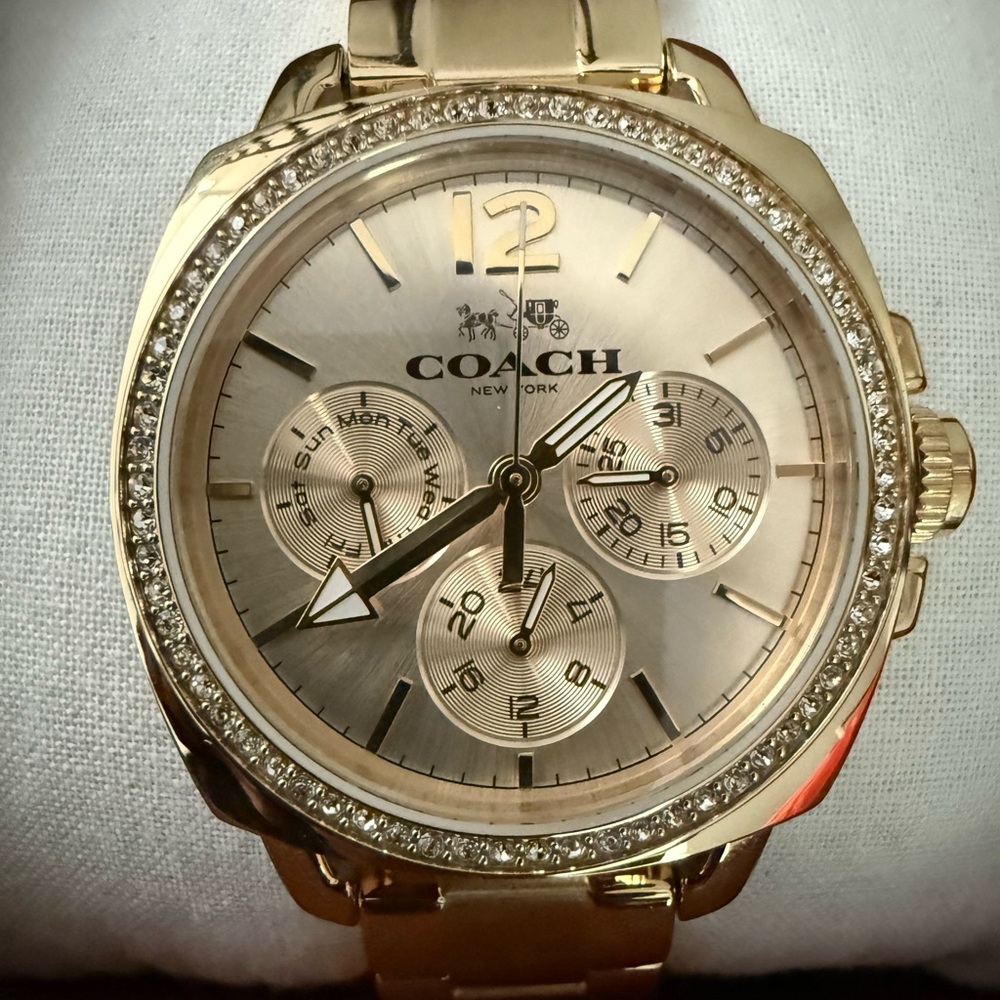 Coach Women's Gold Chronograph Watch